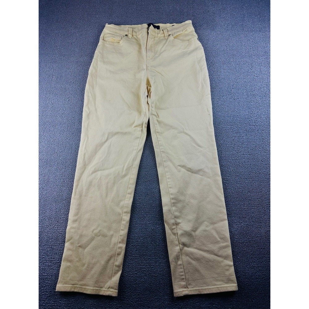 Gloria Vanderbilt Jeans Women‎ 6 Yellow Amanda Classic Stretch Tapered Workwear